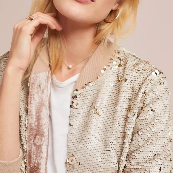 NWT - bl-nk London - Kimberly sequin bomber jacket - Picture 2 of 13